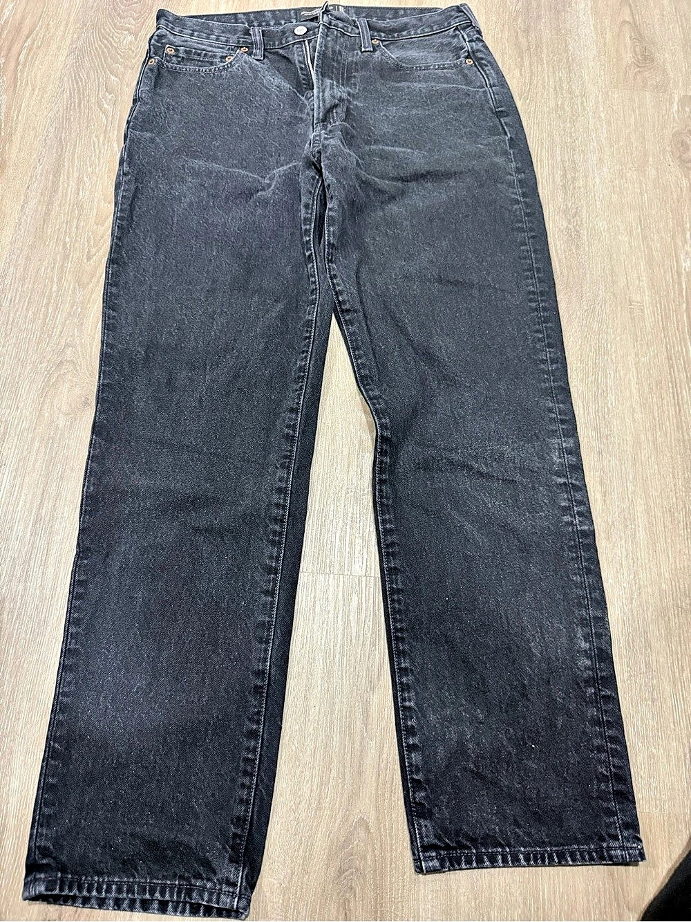Abercrombie & Fitch Authentic Rigid Denim Loose Jean Black Waist 32